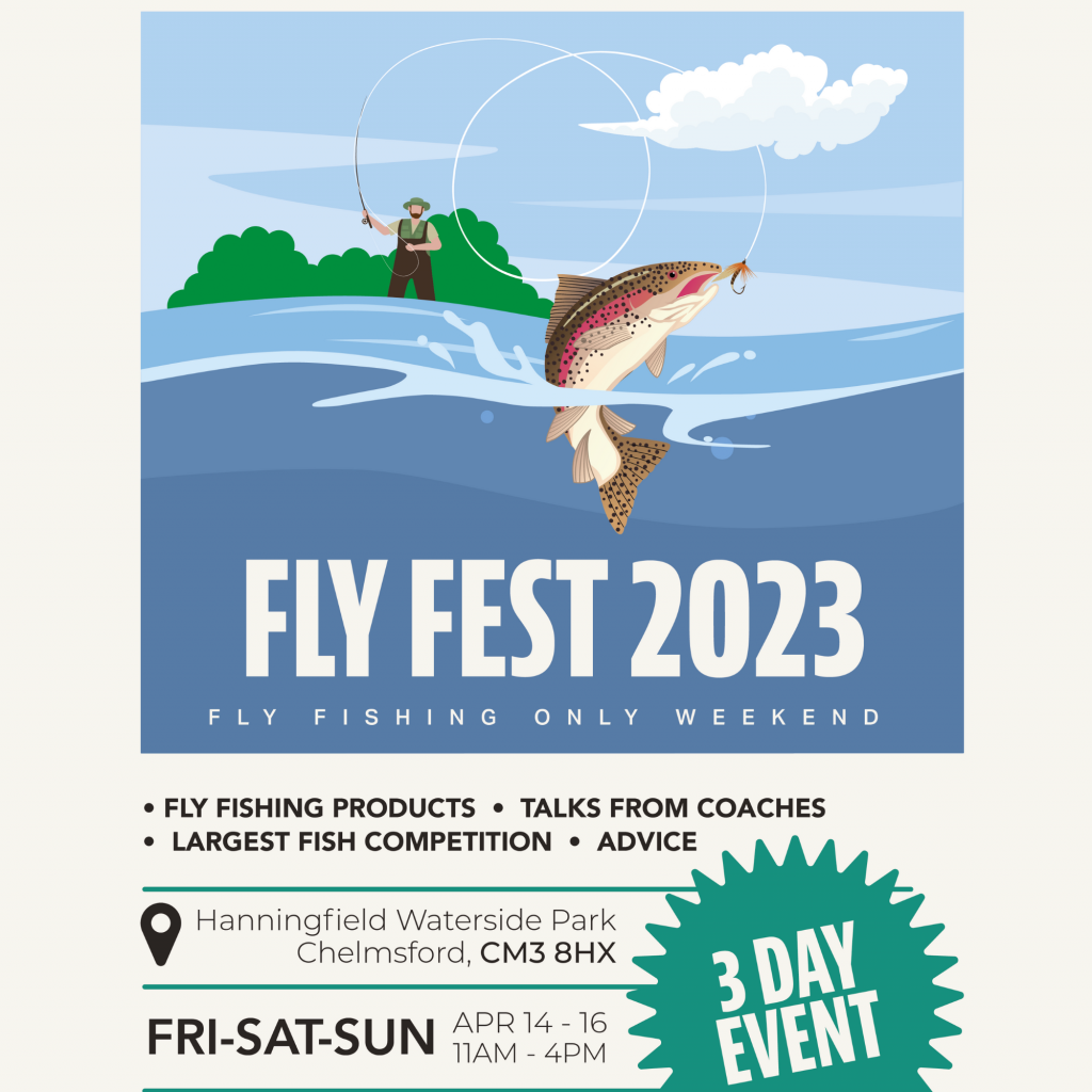 Essex & Suffolk Water presents Fly Fest 2023. The 3 day flu fishing only event